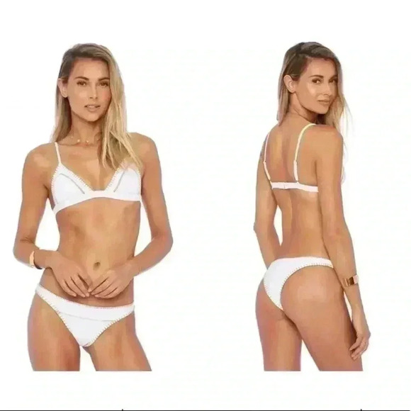 ELLEJAY x Revolve Women's Daniela Blanket Stitch Swim Bottom Size M NEW - Picture 2 of 10